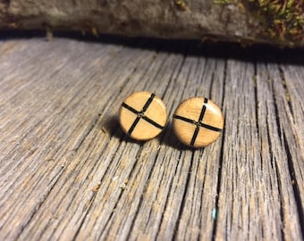 Wood/ Wooden Earrings: Maple