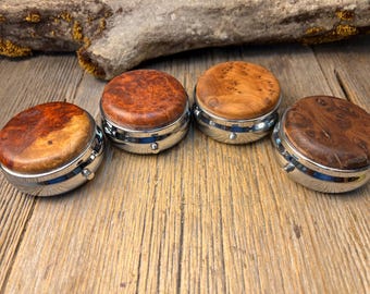 Wood/ Wooden Pill/ Keepsake container/ box: 3 Partitions, 1 compartment
