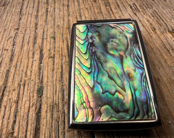 Money Clip: AAAAA Gallery grade Blue / Green Paua Abalone
