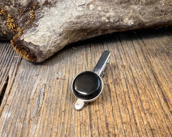 Wood/ Wooden Tieclip: Gaboon Ebony ( 20mm round)