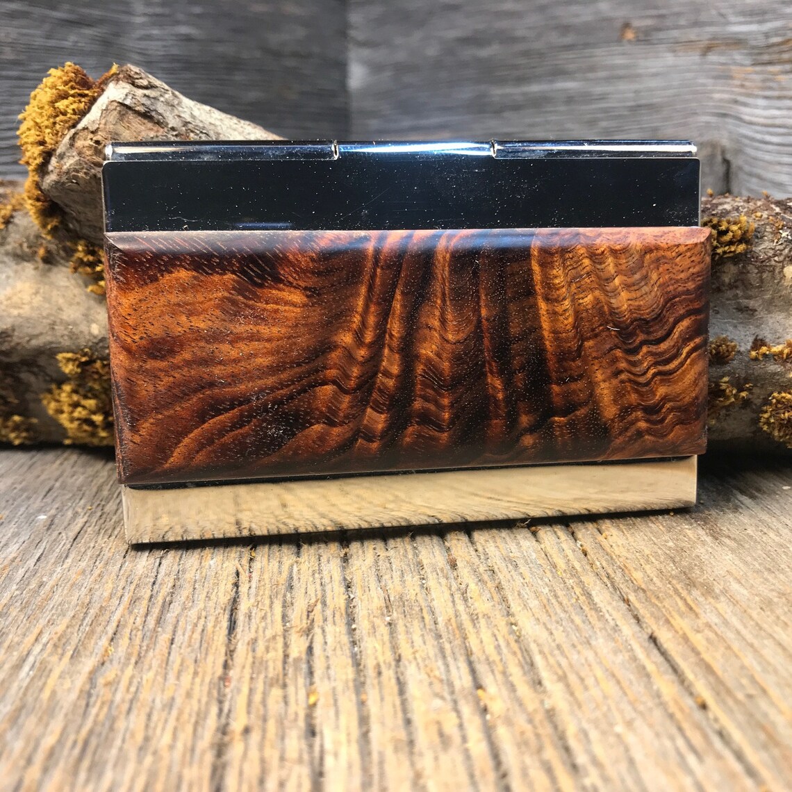 Wood/ Wooden Credit Card/business Card Case/ Holder AAAAA Etsy