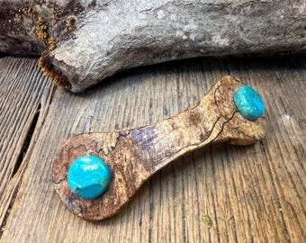 Wood/ Wooden Hair Barrette: AAAA Spalted Birdseye Maple Burl, medium