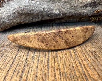 Wood/ Wooden Hair Barrette: AAAA Spalted Birdseye Maple Burl, medium