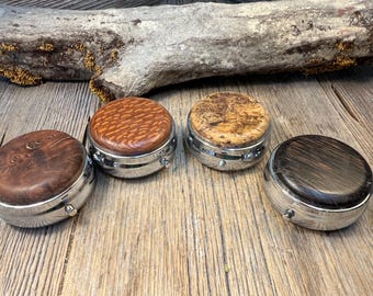 Wood/ Wooden Pill box, keepsake case: AAAAA Gallery Grade exotic and Domestic wood, 3 Compartments, 1 Compartment