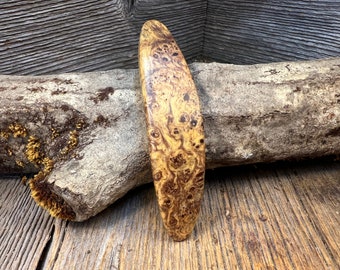 Wood/ Wooden Hair Barrette: AAAA Spalted Birdseye Maple Burl, medium