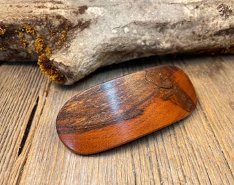 Wood/ Wooden Hairbarrette: Old growth antique Spalted Florida Mahogany ( Medium))