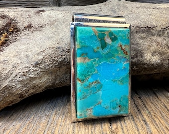 Money clip/ Bill fold: AAAAA Gallery grade Arizona Turquoise