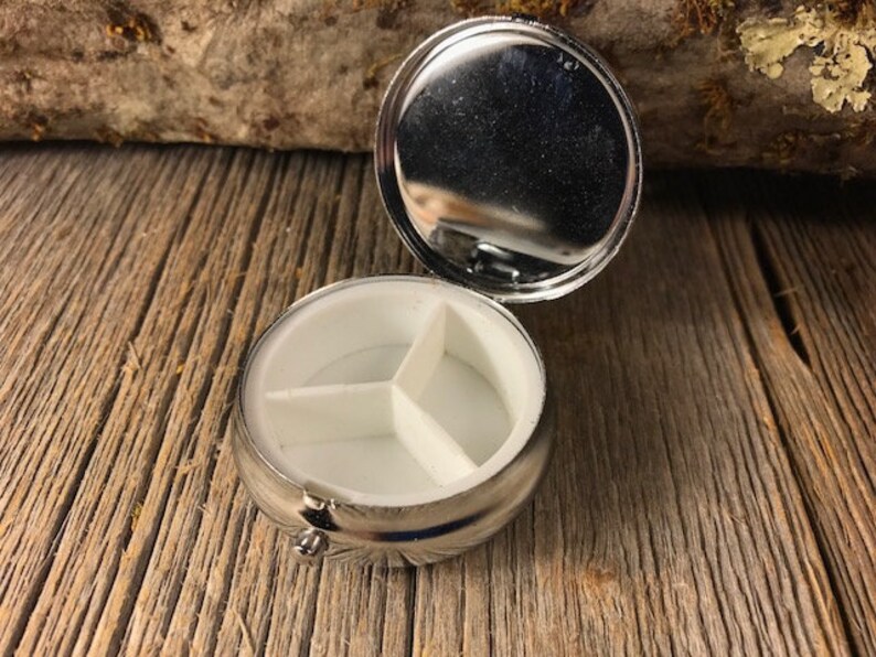 Wood Wooden Pill Keepsake container Gaboon Ebony