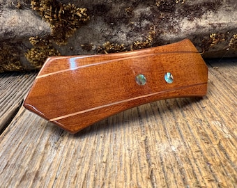 Wood/ Wooden Hair Barrette/ Hairclip: AAAA Gallery grade Satin wood ( large)