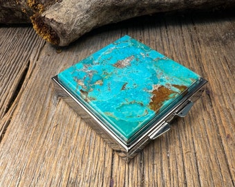 Arizona Turquoise pill case/ Keepsake container