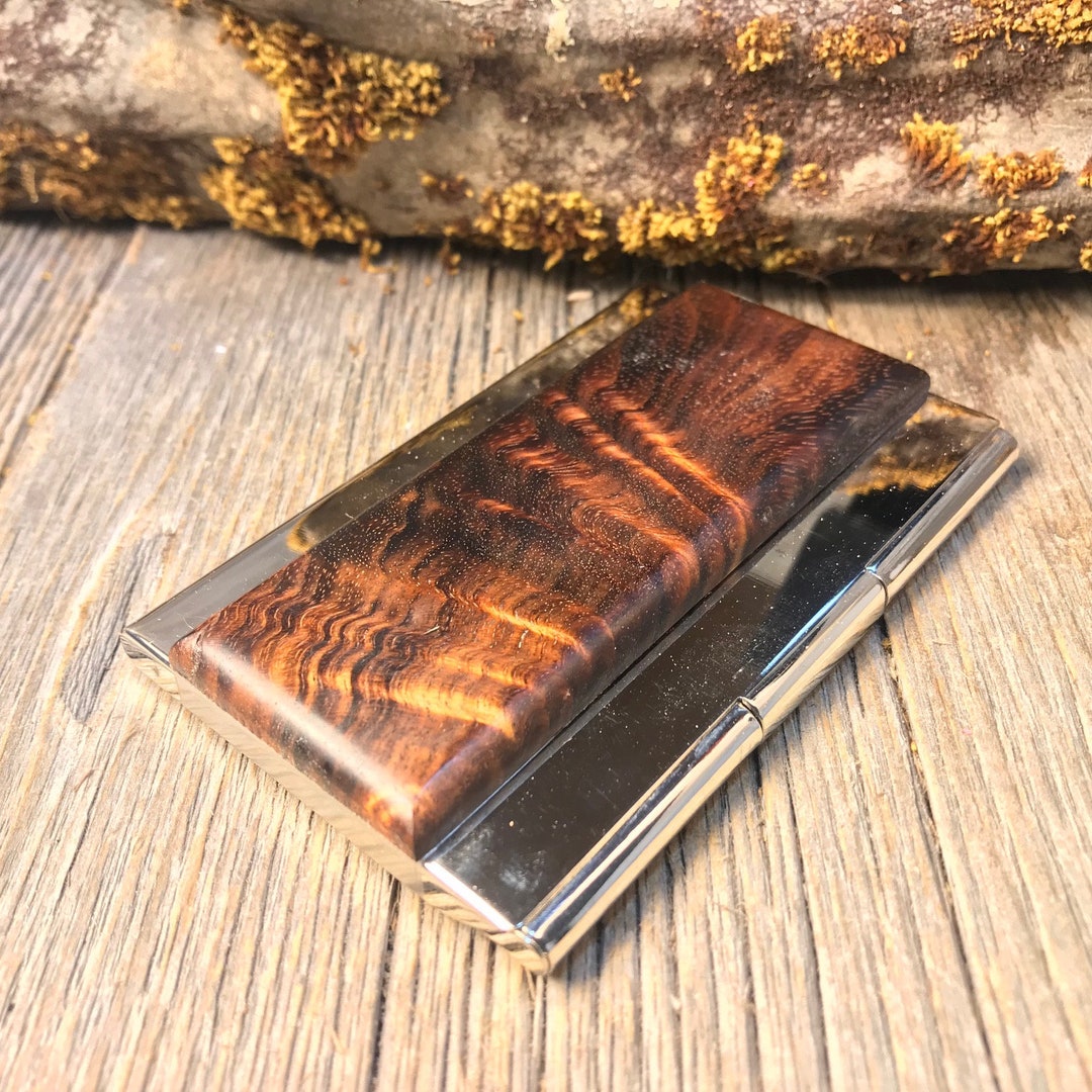 Wood/ Wooden Credit Card/business Card Case/ Holder AAAAA Etsy
