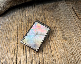 Money Clip: AAAAA Gallery grade Black Mother of Pearl (Chromed Steel)