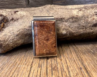 Wood/ Wooden Money clip: AAAAA Gallery grade Spalted White Oak Burl