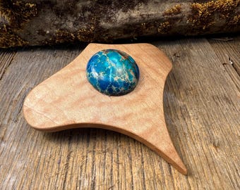 Wood/ Wooden Hair Barrette: AAAAA Gallery grade Curly Maple