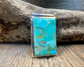 Money clip/ Bill fold: AAAAA Gallery grade Arizona Turquoise