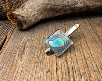 Tie clip: AAAAA Gallery Grade Paua Abalone, 20 mm