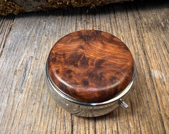 Wood/ Wooden Pill/ Keepsake box: Moroccan Thuja, One compartment, Three compartments