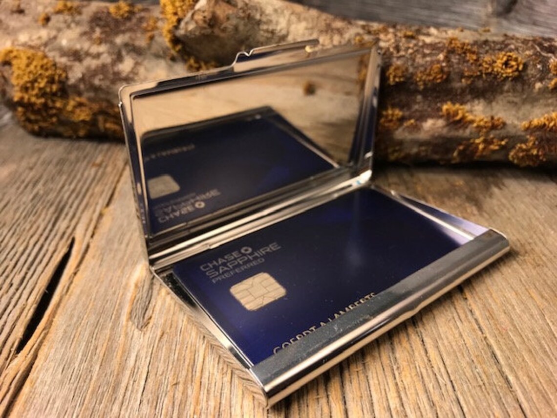 Wood/ Wooden Credit Card/business Card Case/ Holder Etsy