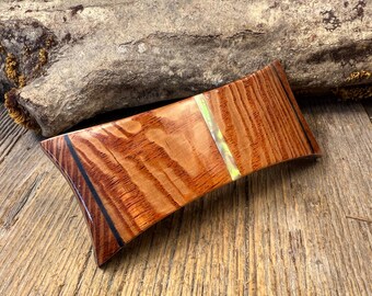 Wood/Wooden Hair Barrette: Lacewood (Medium)