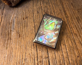 Money Clip: AAAAA Gallery grade Blue / Green Paua Abalone