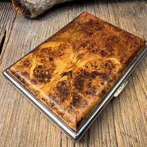 Holz / Holz, Business / Kreditkarte, Brieftasche, Heilkraut / Zigarettenetui: AAAAA Gallery grade Spalted Big Leaf Birdseye Maple Burl
