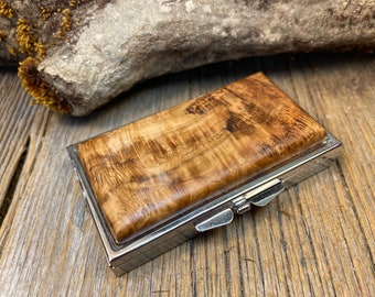 Wood/ Wooden Pill Box: Very rare AAAAA Gallery grade Louisiana Live Oak Burl,  1 compartment, 6 partitions, 2 partitions