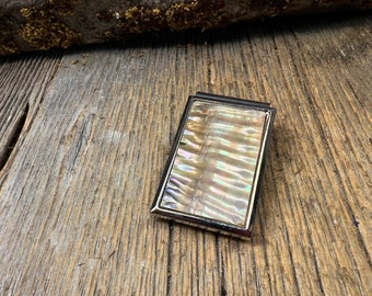 Money clip:  AAAAA Gallery grade White Mexican Abalone, curly cut.