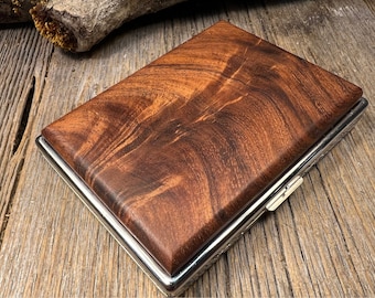 Wood/ Wooden ,Business/ Credit card,Wallet, Medicinal Herb/ Cigarette Case: AAAAA furniture grade Antique Florida mahogany