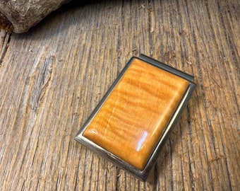 Wood/ Wooden Money Clip: Curly maple