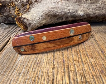 Wood/Wooden Hair Barrette: Lace wood/ Zebra wood(Large)