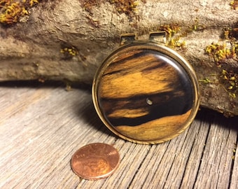 Wood/ Wooden Money clip: Black and White Ebony