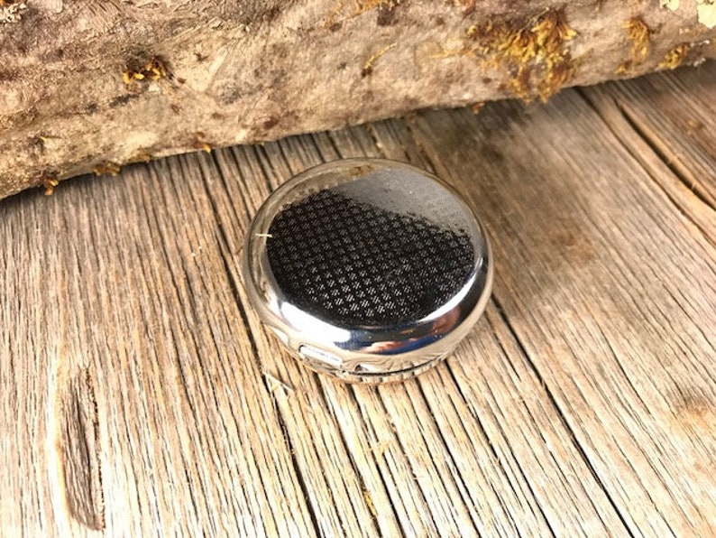 Wood Wooden Pill Keepsake container Gaboon Ebony