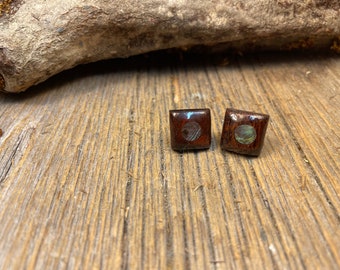 Wood/ Wooden Stud earrings: Rosewood