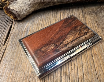 Wood/Wooden Wallet/ Credit Card/ Business Card Case: Old Growth Gallery Grade Spalted Florida Mahogany