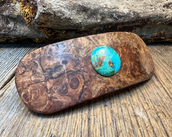 Wood/ Wooden hairbarrette: AAAAA Gallery Grade Spalted Maple Burl