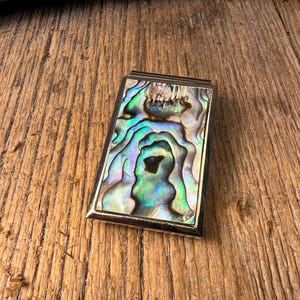 Prendedor de dinheiro: Abalone Paua azul/verde de qualidade de galeria AAAAA