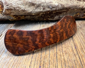 Wood/Wooden Hair Barrette: AAAAA Instument grade Surinam Snake wood (Large)