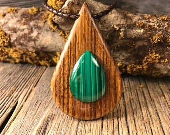 Wood/ Wooden pendant necklace