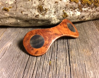 Wood/ Wooden Hair Barrette: Moroccan Thuja Burl (Medium)