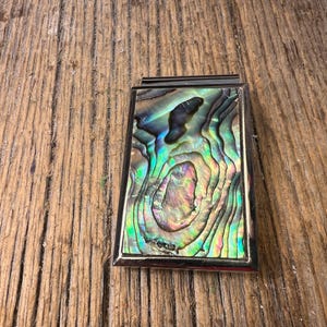 Clip para billetes: Abulón Paua azul/verde de grado galería AAAAA