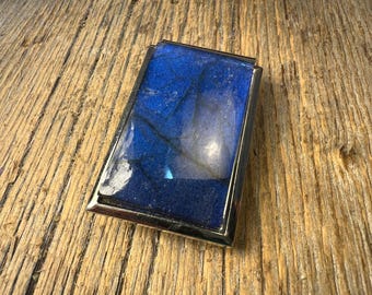 Money clip/ Bill fold: AAAAA Gallery grade Blue Fire Labradorite