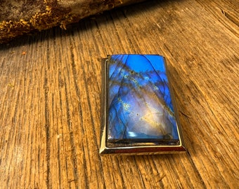 Money clip/ Bill fold: AAAAA Gallery grade Blue Fire Labradorite