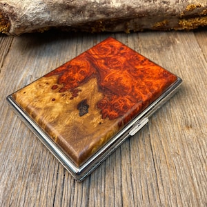 Legno/legno, biglietti da visita/carte di credito, portafogli, erbe medicinali/portasigarette: radica di Amboyna di qualità AAAAA