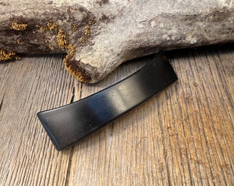 Wood/ Wooden Hair Barrette/ Hairclip: AAAAA Gallery grade Gaboon Ebony ( Large)