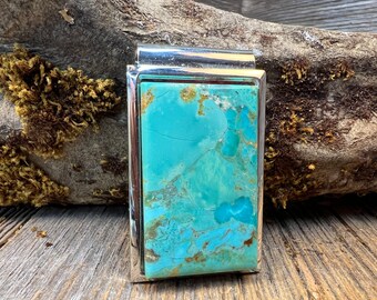 Money clip/ Bill fold: AAAAA Gallery grade Arizona Turquoise