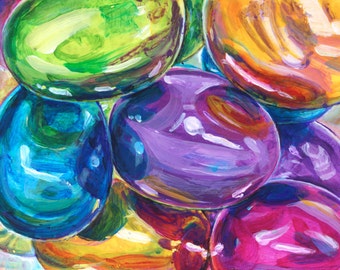 PLASTIC EASTER EGGS original acrylic painting