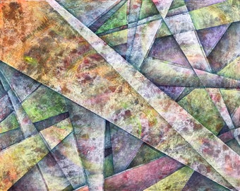 COSMIC RAYS original acrylic painting ready to hang