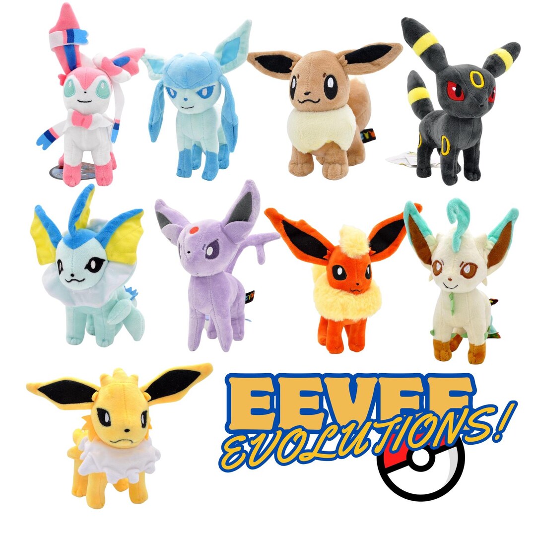 Eevee Evolution Plushies – Exclusive Edition and Handmade - Etsy