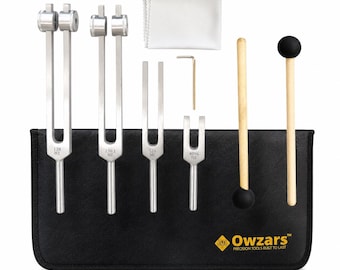 4 Stk Stimmgabel Klang Heilung Set 128hlz OM 136,1 Hertz 528 Hertz 4096 Hertz Chakra Werkzeuge