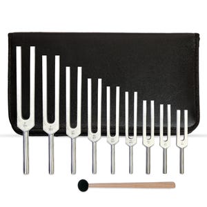 Solfeggio Tuning Fork Set of 9 – DNA Healing, Chakra Therapy, Holistic Wellness and Yoga